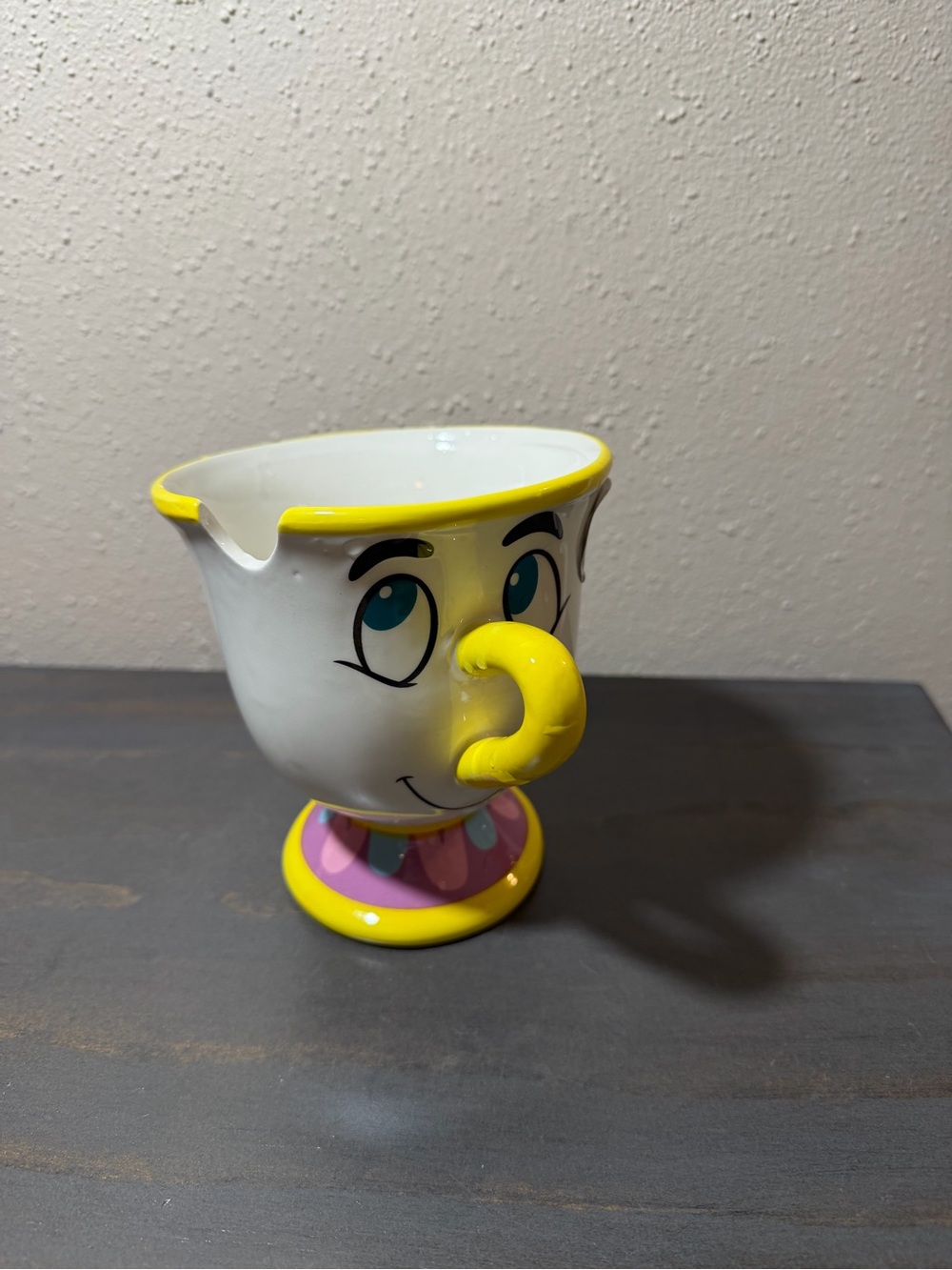 Disney Chip Ceramic Coffee Mug with Yellow Trim NWT